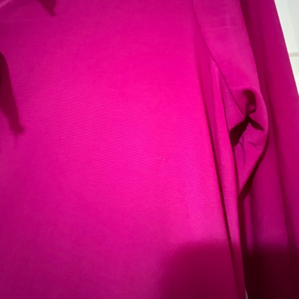 Chic Fuchsia Women's Tunic with Bow Details - Picture 3 of 5